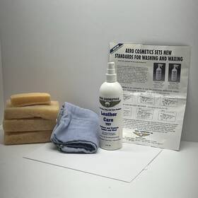Aero Cosmetics 757p - Aircraft Leather Care Restores And Protects With Sponges Rag