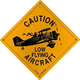 Napx407 Aero Phoenix Caution Low Flying Aircraft - Metal Sign