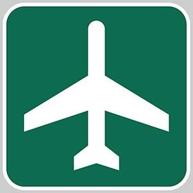 Aero Phoenix Napx450 Airport Ahead Metal Reflective Sign