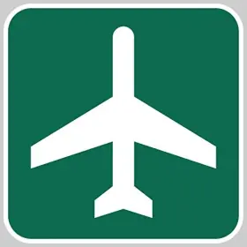 Napx450 Aero Phoenix Airport Ahead Metal Reflective Sign