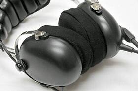 Aero Phoenix Rapx650-blk Cloth Covers For Aviation Headset Earseals - Cotton/poly Black