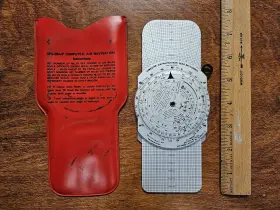 Faa-93a Aero Products Research Small E6-b Metal Flight Computer Military Issue With Case