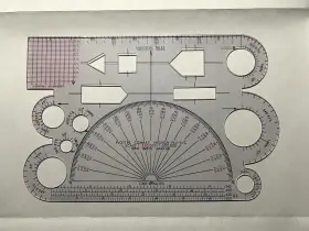 6605-00-766-6901 Aero Products Research Inc Aviation Combat Mission Plotter Protractor Plu-6/c Nsn 6605007666901 Jog