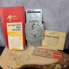 Aero Products Research Sc-2a Vintage Apr E6 B Flight Computer Plotter Instruction Manual Case 1973 Prod