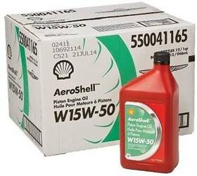 Aeroshell 550041165c Oil W 15w-50 Multigrade Semi-syn Aircraft Engine - 12 Quart/case