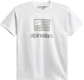 Alpinestars 12137262020xl Flag T-shirt - White Xl 100% Cotton Heritage Graphic