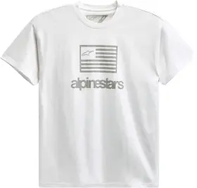 12137262020xl Alpinestars Flag T-shirt - White Xl 100% Cotton Heritage Graphic