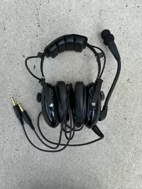 Hs-1a Asa 855734008538 Airclassics Aviation Headset Dual 1/4 Inch Trs Inputs Excellent Condition