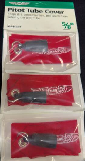 Asa Asa-ptc-58 3 Pack Pitot Tube Cover 5/8 Inch Small Cirrus Twin Cessna Beech