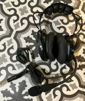 Hs-1a Asa Excellent Condition Air Classics Aviation Headset Headphones With Case