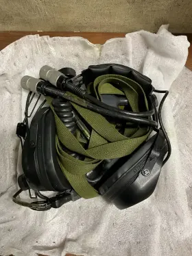 10952 Astrocom Vintage Nos Astroscom Headset Pilot Aviation With Switch