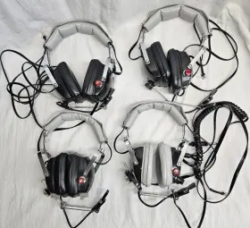 8726 Audio Com Pilot / Co-pilot 2 Voice Activated Intercom Headphone Headsets