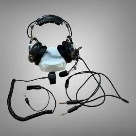 Ac-200pnr Avcomm Aviation Headset With Ptt Push To Talk Switch And Storage Bag