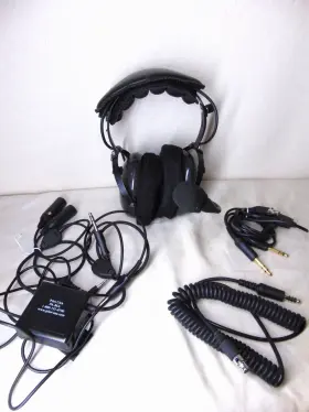 Pa-86a Avcomm Ac-747 Untested 747pnr Aviation Helicopter Headset With Flex Boom Cables And