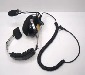 H0400 Avcomm Racing Products Single Ear Headset Headphones Microphone Black