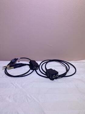Avcomm P2010 New 5ft Pilot Aviation Headset Splitter Cord Power 2 Headsets