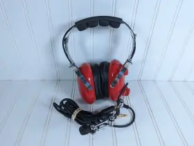 Ac-250 Aviation Communication Inc. Headset Model Red Color Free Shipping