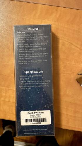 Bad Elf Be-dsl-3000 Wombat Piston Edition And Jeppesen Card Reader