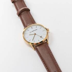 Boeing 227027060235 Womens Gold Rotating Airplane Watch