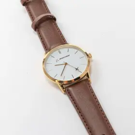 Boeing 227027060235 Womens Gold Rotating Airplane Watch