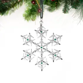 Boeing 460060030379 Jet Snowflake Swarovski Ornament