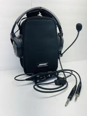 073175940110085-240111 Bose A20 Aviation Headset - Bluetooth And Dual Plug Cable Black