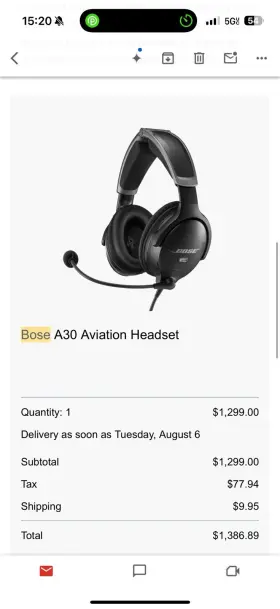 084048f41980254ae Bose A30 Aviation Headset With Bluetooth Dual Plug