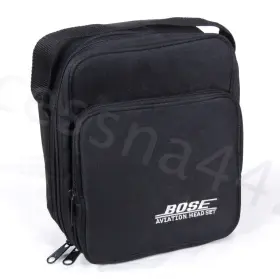 180729 Bose Aviation Headset Carry Case Bag Black Extra Zip Pocket Factory New