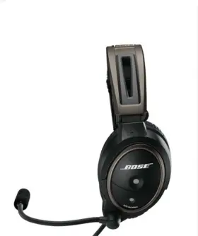 324843-2040 Bose A20 Aviation Headset With Standard 5-pin Xlr Plug Cable Black