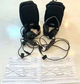 327070-3040 Bose Dual A20 Aviation Headsets Bluetooth 6pin Lemo Cable/case Refurbished 23