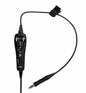 327070-w130 Bose A20 Anr Aviation Headset Cable Assembly U-174 Plug With Ga Adapter