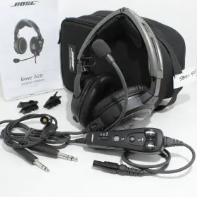 Bose 969929253927 A20 Bluetooth Aviation Headset 6 Pin Lemo Cable With Dual Ga Plug Adapter