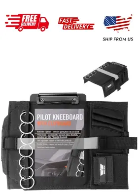Branded 662921002084 Performore Pilot Kneeboard - Includes Clipboard Knee Strap And 7 Rings Organize