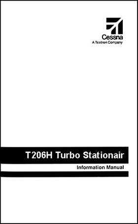 Cessna Aim-ces-t206h-navii Turbo Stationair Airplane Information Owners Manual Poh - T206h