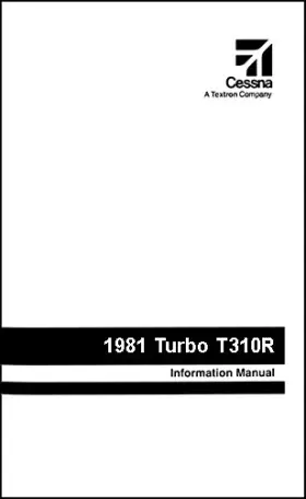 D1589-13 Cessna Information Owners Manual Poh - Turbo T310r 1981