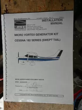 Sa00834se Cessna Micro Vortex Generator Kit Install Manual 182
