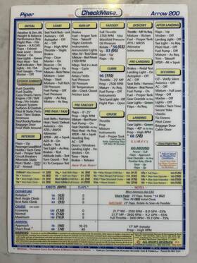 Checkmate Aviation Arr200c Piper Arrow 200 Pa-28 Checklist