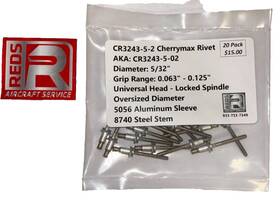Cherrymax Cr3243-5-2 New 20 Pack Rivets