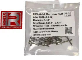 Cr3243-5-2 Cherrymax New 20 Pack Rivets
