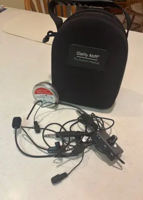 V410551 Clarity Aloft Aviation Headset - Excellent Condition Tested Works Free Shipping