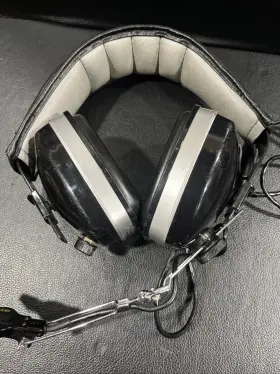Comtronics M-87/al0 Engineering Headphones Aircraft Com-air Black Microphone Dynamic