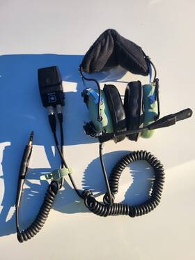 David Clark 09168p-32 Clarck. Military Aviation Headset. Model M-7a