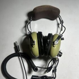 David Clark 095674022106 Usa Aviation Headset H10-76 Helicopter Headphones With Microphone Works