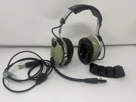 12507g-29 David Clark 1207g-29 Model H10-20 Aviation Headset With M-7a Boom Mic Tested