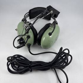 David Clark 12304g-02 H3331 Aviation Headset Single 1/4 Inch Mono Plug Green Tested Works