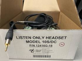 David Clark 12416g-18 Model 10s/d10 Listen Only Headset