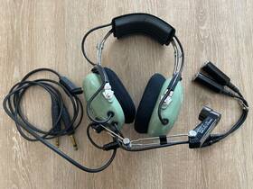 David Clark 12507g-13 Model H10-36 Aviation Headset With M-1/dc Dynamic Microphone Used