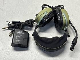 David Clark 12507g-52 H20-10x Noise Cancelling Avaiation Headset With Battery Power Module