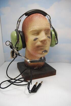 David Clark 12510g-11 Aviation Radio Head Set And Mic Fire Service Use Retired Good