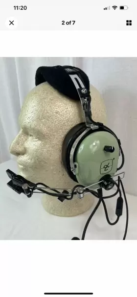 12510g-21 David Clark H10-76 Aviation Headset With Bose Case And Mic Light - Excellent